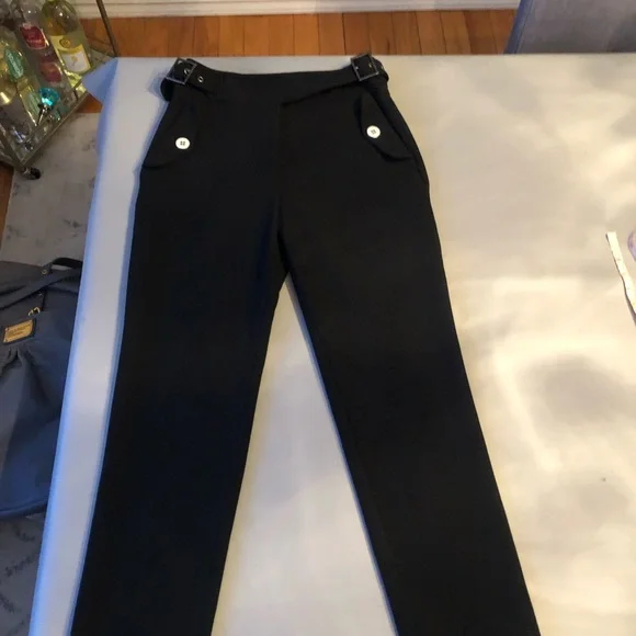 VERONICA BEARD Jaina Pants Black Crop Trousers size 2 small - Picture 2 of 10